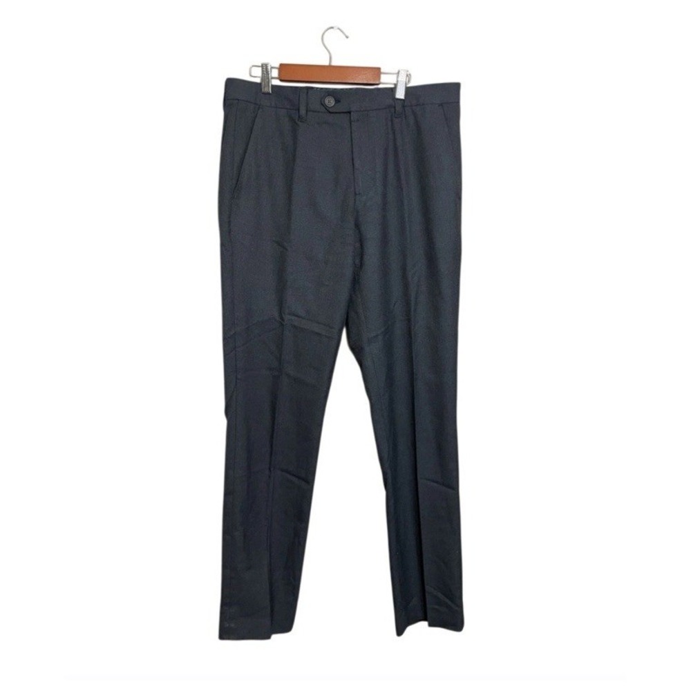 Ted Baker Coptro Mini Design‎ Trousers Pants Classic Fit Size 32R Navy Blue